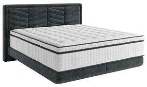 BOXSPRING POSTELJA 140 cm x 200 cm , tekstil črna