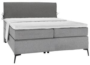 POSTELJA BOXSPRING 120 cm x 200 cm , tekstil siva, temno siva