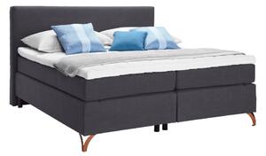 BOXSPRING POSTELJA 140 cm x 200 cm , tekstil antracit