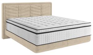 BOXSPRING POSTELJA 140 cm x 200 cm , tekstil bež