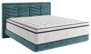 BOXSPRING POSTELJA 140 cm x 200 cm , tekstil modra