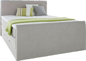 POSTELJA BOXSPRING 160 cm x 200 cm , tekstil siva