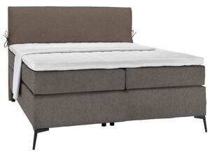 POSTELJA BOXSPRING 120 cm x 200 cm , tekstil rjava, siva