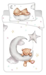 Bombažna otroška posteljnina za otroško posteljico 100x135 cm Teddy "Moon" – Jerry Fabrics