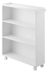 Bel kovinski regal na koleščkih 59x70x16 cm Tower – YAMAZAKI