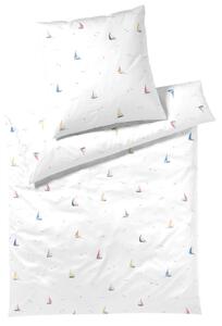POSTELJNINA SAIL AWAY 140/200 cm mako saten bela