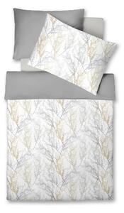 POSTELJNINA BED ART S 140/200 cm mako saten krem barve, bela, svetlo siva, pastelno modra