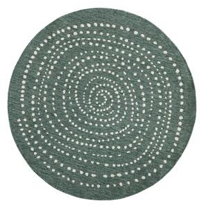 Zelena obojestranska zunanja preproga NORTHRUGS Bali, Ø 140 cm