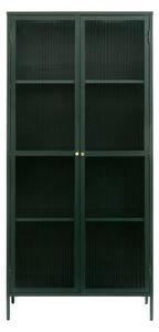 Temno zelena kovinska vitrina 90x190 cm Bronco – Unique Furniture