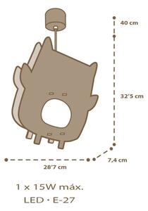 Dalber 63397 - Otroški lestenec OWL 1xE27/15W/230V