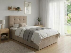 Oblazinjena postelja boxspring DIRELIS TRINITY 90x200 cm bež Vzmetnica: Vzmetnica Bonell