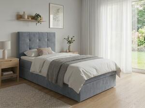 Oblazinjena postelja boxspring DIRELIS TRINITY 90x200 cm siva Vzmetnica: Vzmetnica Bonell