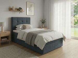 Oblazinjena postelja boxspring DIRELIS VIBE 90x200 cm temno siva Vzmetnica: Vzmetnica Bonell