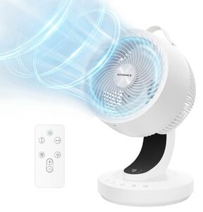 Cirkulacijski ventilator FLOW z daljinskim upravljalnikom, bel SongmicsHome
