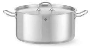 Nizek Lonec s Pokrovom, 12L, Nerjaveče Jeklo, 320x150mm