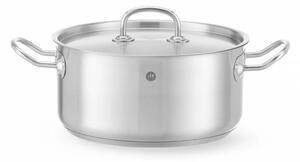 Nizek Lonec s Pokrovom, 4.9L, Nerjaveče Jeklo, 240x110mm
