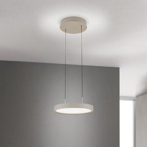 ORION LED viseča svetilka Teide, kaki, enogorka, kovina, 2700 K, zatemnjen, Bež, Dnevna soba / jedilnica, Aluminij, Sodobni