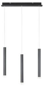 LED viseča svetilka Bruno (18 W, Do x Š x V: 55 x 8 x 60 cm, Črne barve, Toplo bela, 3 kos)