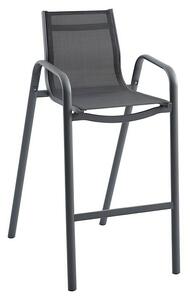 Sunfun Gastro Vrtni barski stol (Jeklo, Tekstil, Možnost nakladanja, Antracit, Š x G x V: 53,5 x 74 x 110 cm)