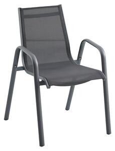 Sunfun Gastro Vrtni fotelj Gastro (Jeklo, Tekstil, Možnost nakladanja, Antracit, Š x G x V: 57,5 x 68,5 x 88 cm)