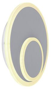 Globo Okrogla LED stenska svetilka Villa (16 W, Siva, Toplo bela)