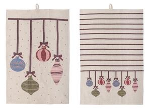 Bombažne kuhinjske krpe v kompletu 2 ks z božičnim motivom 71x45 cm Ornamentia – Bloomingville