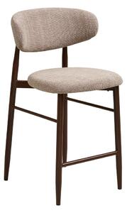 Bež/temno rjav oblazinjen barski stol (višina sedeža 65 cm) Levanto – House Nordic