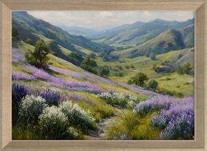 Tiskana slika z okvirjem 75x56 cm Violet Hills – Styler