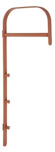 Kovinsko stensko stojalo za oblačila v konjak rjavi barvi 30x80x3 cm Gresto – House Nordic