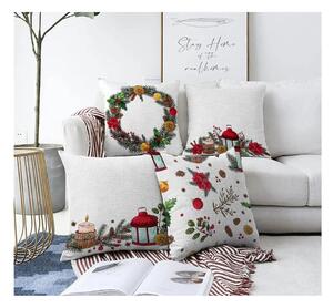 Prevleke za blazino v kompletu 4 ks z božičnim motivom 43x43 cm Merry Christmas – Mila Home