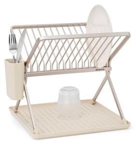 Bež kovinski dvonadstropni odcejalnik posode 37x33 cm – Brabantia