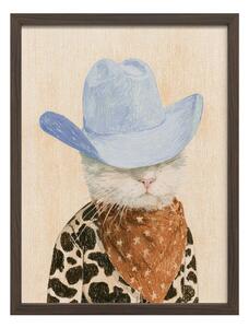 Tiskana slika z okvirjem 30x40 cm Howdy Cat – Styler