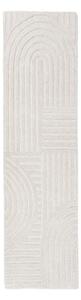 Slonokoščen ročno tkan volnen tekač 60x230 cm Zen Garden – Flair Rugs