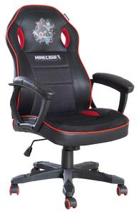 GAMING STOL umetna masa, tekstil črna