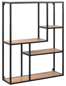 STENSKI REGAL 75/91/20 cm črna, barve hrasta