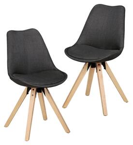 SET STOLOV, les, umetna masa, tekstil antracit