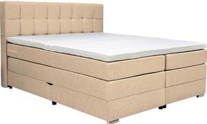 POSTELJA BOXSPRING 160 cm x 200 cm , tekstil bež