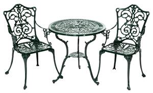 Gardenson Balkonska Garnitura Lugano, Zelena, Aluminij, 3-Delno