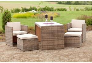 Gardenson Vrtni Set Merano, 5-Delno, Vklj. Blazine