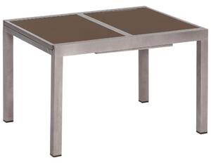 Gardenson Raztegljiva Vrtna Miza Ambia, Steklo, Aluminij, 120-180x90
