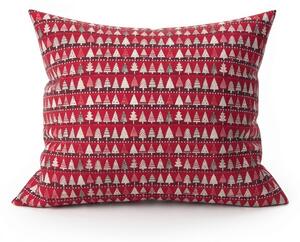 Bombažna prevleka za blazino BURGUNDY TREES 45x45 cm, vinsko rdeča