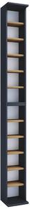 REGAL ZA CD-JE 21/180/20 cm antracit, medeni hrast