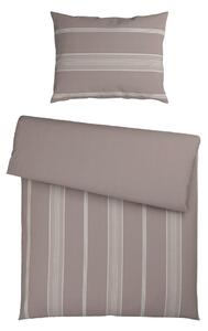 POSTELJNINA REMSA 140/200 cm flanela rjavosiva