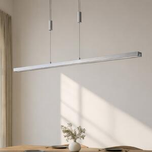 Lucande LED viseče svetilo Myron, zatemnilnik na dotik, CCT, aluminij, zatemnjen, Kovinska, Dnevna soba / jedilnica, Aluminij, Sodobni