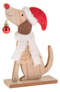 Lesena božična figurica (višina 21 cm) Dog – Dakls
