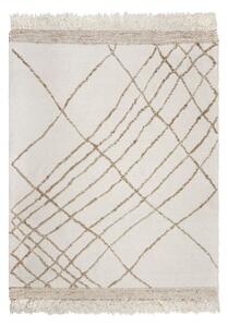 Kremno bela ročno tkana preproga iz mešanice volne 120x170 cm Astera Linear – Flair Rugs