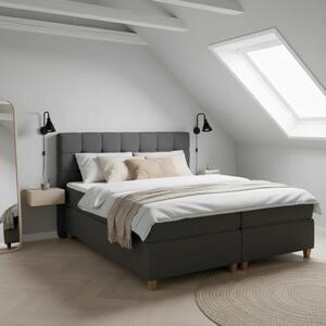 Bessagi Home Postelja Boxspring Jerry, Temno Siva, 180x200