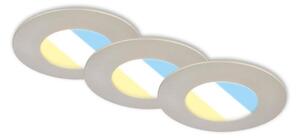 Briloner 7598032 -SET 3x LED Kopalniška vgradna svetilka LED/4,9W/230V IP44 krom