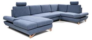 Zložljiva kotna sedežna garnitura v obliki črke U s prostorom za shranjevanje AVESTA modra