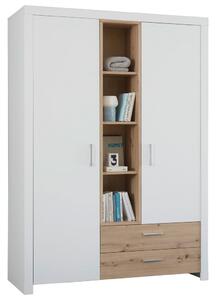 OMARA S KLASIČNIMI VRATI, bela, hrast artisan